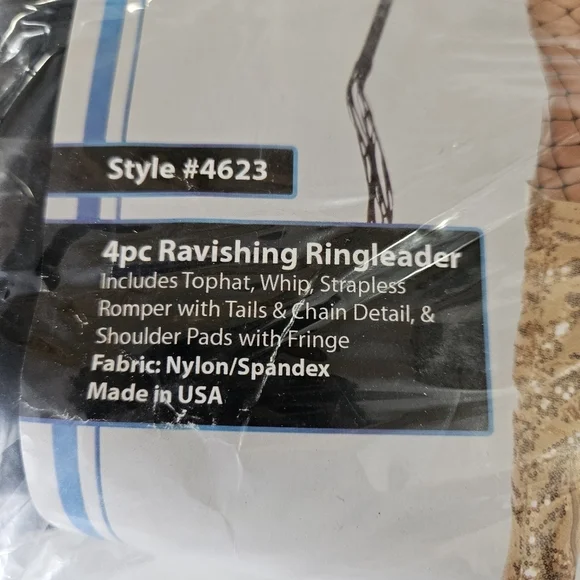 NEW Roma Ravishing Ringleader 4 PC Costume Set Sexy Circus Ring Leader S/M Yandy - Picture 4 of 8